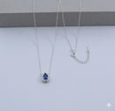 COLAR GOTA CRAVEJADA SAFIRA