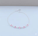 PULSEIRA CINCO ZIRCONIAS ROSA