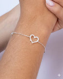 PULSEIRA CORAÇAO CREVEJADO E DOIS PONTOS DE LUZ