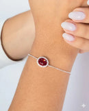 PULSEIRA RUBI OVAL CRAVEJADA